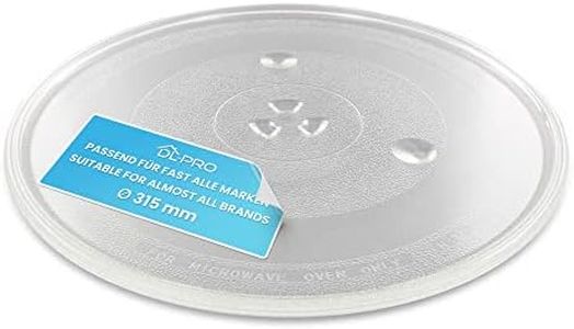 DL-pro Universal Microwave Plate 31.5 cm Turntable Turntable Glass Plate Glass Plate Glass Turntable with 3 Knobs 315 mm Round Replacement for Microwave Microwave