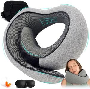 Dreamjoys Reisekissen Flugzeug, Nackenkissen Reise, Travel Pillow, Kissen Flugzeug, Reisekissen Memory Foam, Ideal Für Reisen Mit Auto, Zug