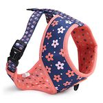 Heads Up For Tails Flower Child Reversible Harness For Dogs-X_Large: 22.4-31.8" Girth,Multicolor