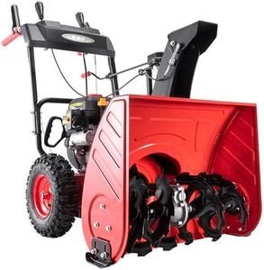 PowerSmart Snow Blower Gas Powered 24 Inch Self-Propelled 2-Stage 212cc Engine with Electric Start, LED Headlight