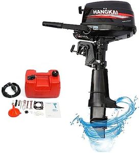 Outboard Motor, 4 Stroke 6.5 HP Outboard Motor Tiller Shaft Boat Engine, Fishing Boat Engine Single Cylinder Air Cooling (4 Stroke 6.5HP)