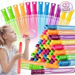 Jumlys 48 Pack Big Bubble Wands Bulk in 6 Colors, Bulk Party Favors for Kids, Ideal for Easter, Summer, Halloween, Valentine, School Classroom Prizes for Boys & Girls, Ideal Goodies Bags Stuffers