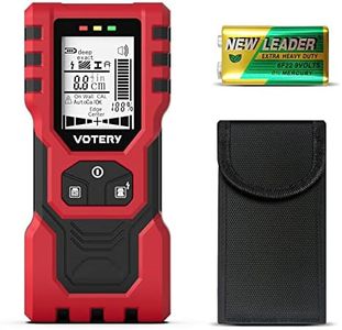 Detector de pernos multifunción 5 en 1 con pantalla LCD y alarma acústica para encontrar líneas eléctricas, vigas de madera, metales ferrosos, metales no ferrosos