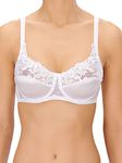 Naturana® Women's Underwired Bra [Cup B-E] Bra with Excellent Support and Beautiful décolleté | Women's Underwired Bra 42 White D