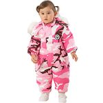 Xifamniy Toddler Snowsuit 2T 3T 4T 5T Ski Suit Baby Boy Girl Winter Clothes Coat Outwear Snow Suit Hooded Romper Jumpsuit