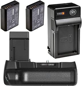 BM Premium Battery Grip Kit for Canon EOS Rebel T3, T5, T6, 1100D, 1200D, 1300D Digital Camera - Includes 1100DN Battery Grip Replacement + Qty 2 LP-10 Batteries + Battery Charger