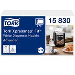 Tork Xpressnap Fit Dispenser Napkin – 15830 – Refill Napkins for N14 Paper Napkin Dispenser, Advanced Quality – 2-ply, White – 6 x 720 (4320) pcs