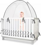 KinderSense® - Premium Baby Safety Crib Tent - Toddler Crib Topper to Keep Baby from Climbing Out - See Through Mesh Crib Net - Mosquito Net - Pop-Up Crib Tent Canopy to Keep Infant in