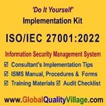 ISO / IEC 27001 : 2013/2022 ISMS Documentation Templates, Training Slides, Audit Checklist, etc.