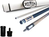 2021 Champion Lost Pieces Series Onora Pool Cue Stick 60 inch Long, Low Deflection Pro Taper, White or Black Hard Case,Model: LPC4, Onora Cue (White case, 18oz)