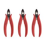 Hakko CHP TRR-58-G Macro Soft Wire Cutter, Flush Cut, 3.0mm Hardened Carbon Steel Construction, HRC 58, 21-Degree Angled Jaw, 14mm Jaw Length, Wide Head, 10 Gauge Maximum Cutting Capacity (3 Pack)