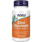 Now Foods, Zinc Glycinate, 30mg, Depot, High Dose, 1 Capsule Every 2 Days, with Pumpkin Seed Oil, 120 Capsules, Gluten Free, Soy Free, Non-GMO