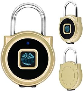 Intelligent Fingerprint Padlock, Bluetooth Lock USB Rechargeable Remote Authorization KozyOne Smart Keyless Security Lock for iOS/Android, IP65 Waterproof