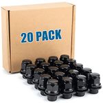 JiiinMiiin Toyota Lexus Lug Nuts M12x1.5, OEM Factory Style Mag Seat Wheel Nuts 20PCS,Black