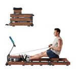 Kingsmith WR3L Foldable Water Rowing Machine for Home Gym, Tri-Fold Compact Design, Full Body Workout Rower with LCD Display, Space Saving Fitness Equipment
