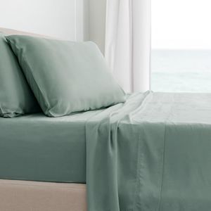 Cariloha Classic Bamboo Sheets 4 Piece Bed Sheet Set - Softest Bed Sheets and Pillowcases - 100% Viscose from Bamboo (Queen, Tahitian Breeze)