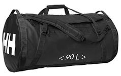 Helly Hansen Duffel Bag 2 - Sports Holdall, Durable Materials and Practical Size for A Travel Bag with Backpack Conversion, Black, 90 Litre