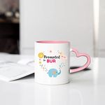 Designer Unicorn Baby Shower Return Gifts for Relatives Printed Ceramic Coffee Mug Heart Handle Promoted to (bua)