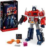 LEGO Icons Optimus Prime Transformers Figure Building Set, Collectible Transforming 2in1 Robot and Truck Model Kit for Adults to Build, Movie-Themed Birthday Gift for Men, Women, Him or Her 10302