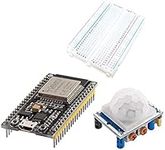 AZDelivery Starter Kit ESP32 Dev Kit C NodeMCU - Compatible with HC-SR501 PIR Motion Sensor Project with Mini Breadboard compatible with Arduino Including E-Book!