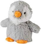 Warmies Grey Penguin Plush Toy, Fully Heatable Weighted Teddy Slightly Scented with Dried French Lavender, Hot or Cold Plush Cuddly Toy Junior Size
