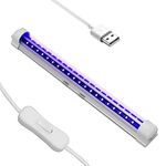 Supernic Black Light,UV LED Black Light Bar,10W 1ft USB Portable Blacklight Lamp Tube Purple, UV Lights for Parties,UV Light for Body Paint Blacklight Parties Stain Detector Halloween