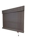 Mr.ChickWala Light Filtering & Cooling PVC Exterior & Interior Window Blind for Balcony and Outdoor Area - Sun Shade, Heat Reducing, Rain Resistant Dark Brown 2 (4Feet X 7Feet)