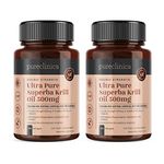 Ultra Pure Superba Krill Oil 500mg x 240 Capsules (2 Bottles) - sourced in The unpolluted Waters of The Antarctic. Providing a Rich Supply of Astaxanthin and Omega 3