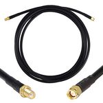 10ft SMA Male to SMA Female S-MR240 Pure Copper Cable, GEMEK Low Loss Coax - Antenna Lead Extender for 3G/4G/5G/6G/LTE/ADS-B/Ham/GPS/WiFi/RF Radio Use (50 Ohm Not for TV)