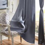 Amazon Basics - Room Darkening Blackout Door Curtains, 100% Room Darkening | 9 Feet |Set of 2| Plain Design | for Living Room and Bedroom | 115cmx274cm, Color- Grey