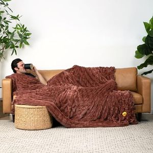 Big Blanket Co Cloud Luxe Mocha | 8' x 8' Ultra-Plush Cloud Blanket | Incredibly Soft, Machine Washable | Luxury Oversized Throw