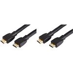 AmazonBasics High-Speed HDMI Cable - 15 Feet Bundle with High-Speed HDMI Cable - 25 Feet