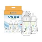 Dr. Brown’s Natural Flow Anti-Colic Options+ Wide-Neck Baby Bottle Designer Edition Bottles, Jungle Decos, 5 oz/150 mL, Level 1 Nipple, 2-Pack, 0m+