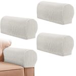 CECOMBINE Armrest Chair Covers, Set of 4 Stretch Armrest Chair Anti-Slip Furniture Protector Slipcovers Chair Sofa Couch Protector Stretch Fit for Armchairs Sofa Couches Recliner (Lvory)