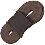 TOFL Leather Boot Laces|1/8 Inch Thick 72 Inches Long|2 Leather Strips [1 Pair], Dark Brown, 72 inches