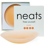 NEATS Nipple Covers for Women, Reusable & Hypoallergenic Adhesive Breast Pasties (2 Sets) Champagne