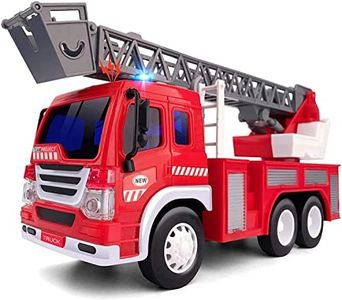 GizmoVine Camion Bomberos Juguete, Coche Juguetes para 2 3 4 Años Niños Chicos, Temprana Educación Camion de Bomberos Autos Juguete Regalos para Pequeños y Niño Navidad Cumpleaños