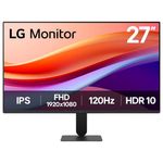 LG MONITOR 27U411A-B - FHD 1080p IPS 27 inch, 120 Hz, 5ms GtG, Computer desktop display with VRR, HDR10, Smart Energy Saving, Anti-Glare, D-Sub, HDMI, Matte Black