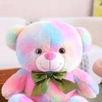 Stuffed Toy Attractive Rainbow Teddy Bear Soft Toys Giant Size for Kids -Teddy Bear Beautiful & Spongy Huggable Cute Soft Love for GirlsTeddy Bear Soft Toy Perfect for Gift (monu Bear Multi Colour)