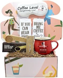 Coffee Gift basket for Men and Women, Funny Coffee accessories gift box for Coffee Lovers. Christmas, Birthday, gift for Husband, wife, Mom, sister. Get Well Soon gift for healing and Recovery.