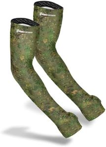 FARMER'S DEFENSE Gardening Arm Sleeves|UV Cooling Protective Sleeve Women & Men|Anti-Scratch Cover Sun UPF Outdoor Protection - Green Brush Camo L/XL