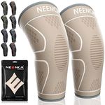 NEENCA 2 Pack Knee Brace, Knee Compression Sleeve Support for Knee Pain, Running, Work Out, Gym, Hiking, Arthritis, ACL, PCL, Joint Pain Relief, Meniscus Tear, Injury Recovery, Sports.