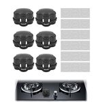 6 Pieces Stove Knob Covers Clear Universal Gas Safety Covers Stove knob Covers Security Guards Oven Knob Covers Plastic Gas Stove Knob Cover for Oven Disinfection Kitchen Cabinet (A)