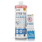 Jetted Tub Cleaner Bathtub Spa - 32oz (8 Uses) Jet Line Cleaner For Cleaning Air Tub & Spa Bath System, ACTIVE Cleaners Jets, Whirl Tubs, Professional Septic Safe Solution - Made in USA