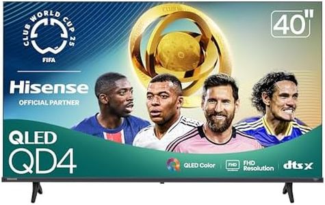 Hisense 40-Inch Class QD4 Series QLED FHD Smart Fire TV (40QD4QF, 2025 Model) - Quantum Dot Color, DTS Virtual: X, Alexa Built in, Slim Bezel Design