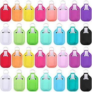 Duufin 60 Pieces Hand Sanitizer Holders Empty Travel Bottles Set, Colorful Patternless