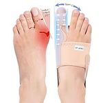 Fit Geno Bunion Corrector for Women Big Toe: Upgraded Orthopedic Bunyon Splint w/Brace - Comfortable Foot Straightener for Day/Night Hallux Valgus Pain Relief 2 Pcs