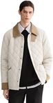 Orolay Men's Lightweight Quilted Puffer Jacket Water Repellent Barn Coat Casual Outerwear with Pockets Ivory X-Large
