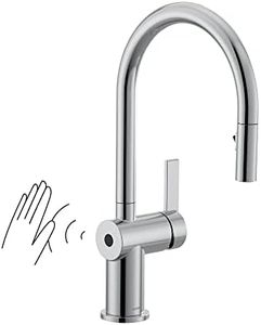 Moen 7622EWC CIA Motionsense Wave Sensor Touchless One Handle Pulldown Kitchen Faucet Featuring Power Clean, Chrome