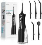 OasiSmile Water Flosser for Teeth Cordless, 300ML Lager Tank Portable Oral Irrigator with DIY Adjustable Pressure & 4 Modes,IPX7 Waterproof, 30-Day Battery, 2-Min Smart Timer – Home Travel Dental Care